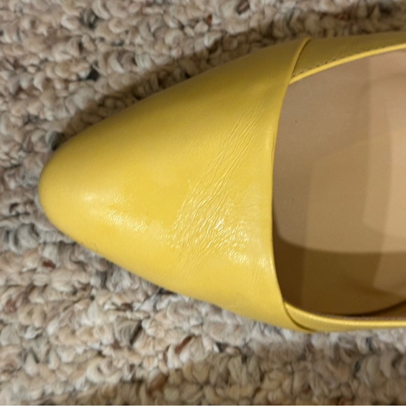 $119 Talbots Solid Yellow Marigold Edison Slingback Flats Size 9.5W - Picture 7 of 16